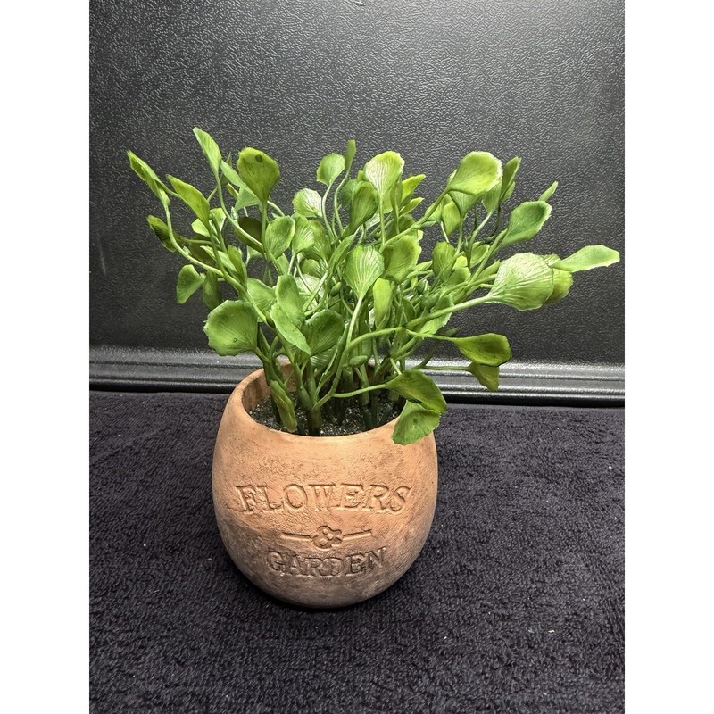 Pure Garden Set of 3 Artificial 8 inch Greenery Plants in Flowers Garden Pots gallery