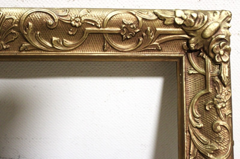ANTIQUE FITS 8 X 11 FRENCH BAROQUE PICTURE FRAME ORNATE WOOD GOLD GILT FINE ART gallery
