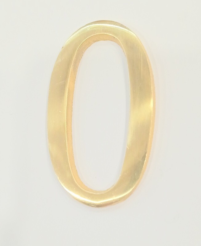 100 MM 4″ HEIGHT BRASS HOME DOOR MOUNTED & WALL MOUNTED NUMBERS “0”