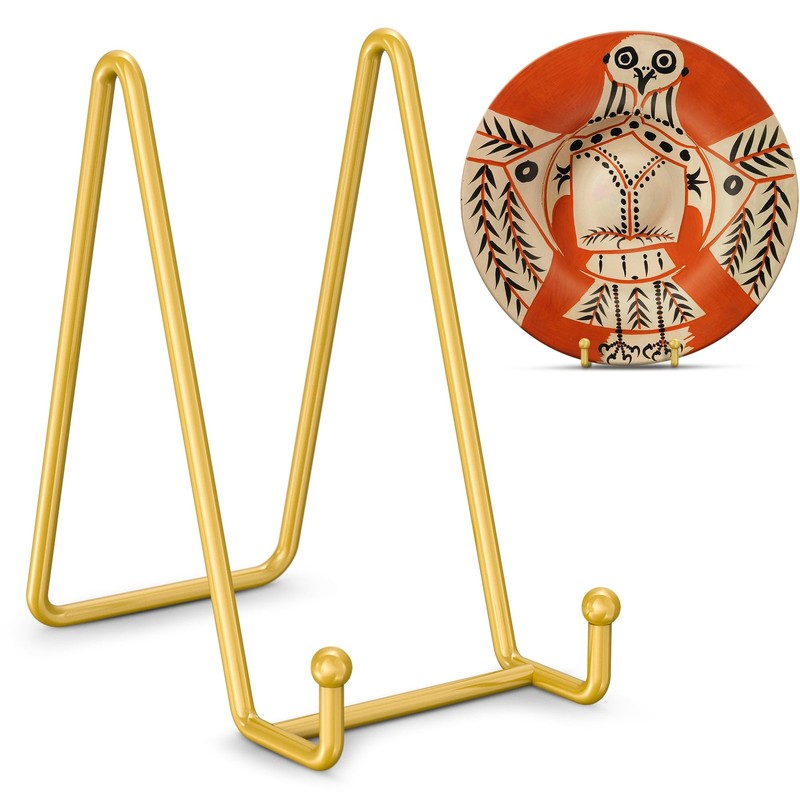 TR-LIFE 4 Pack 6 Inch Plate Stands for Display – Metal Easel Holder Stand for…