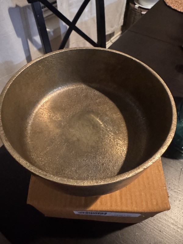 Accent Decor Gold Metal Compote Bowl Pedestal Centerpiece New In Box 8” gallery