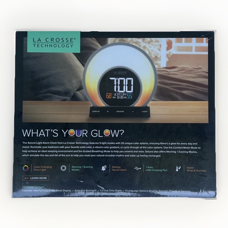 La Crosse Technology Soluna Mood Light Mood Light Alarm Clock USB NEW & SEALED gallery