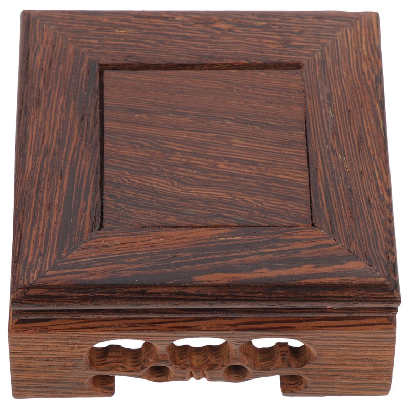 Chinese Display Stand Decorative Tray Vase Pedestals Wooden Base Flower Statue gallery