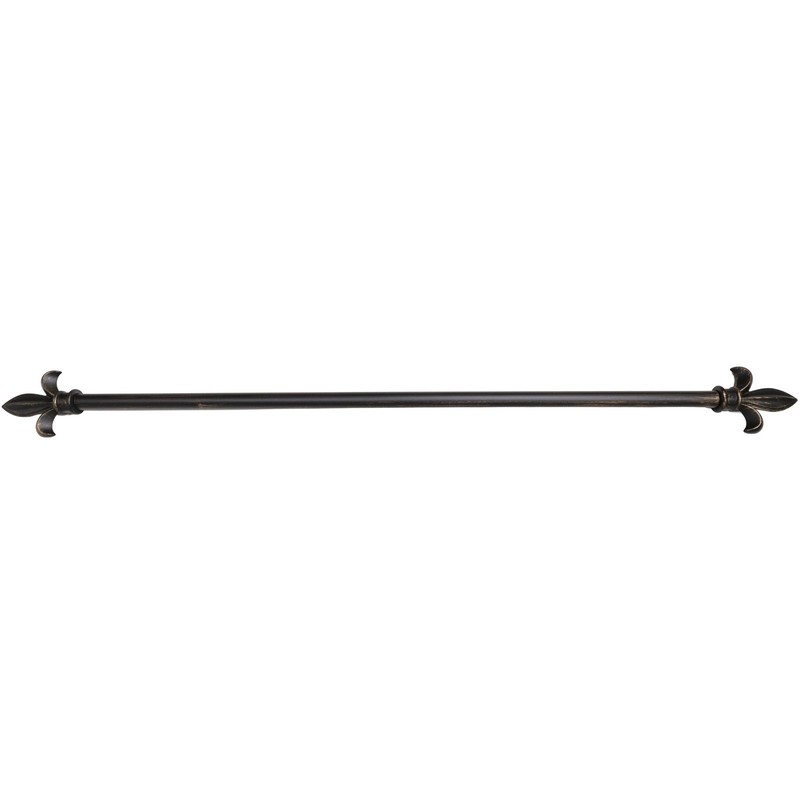 Fleur de Lys Antique Black Rod Tapestry Rod