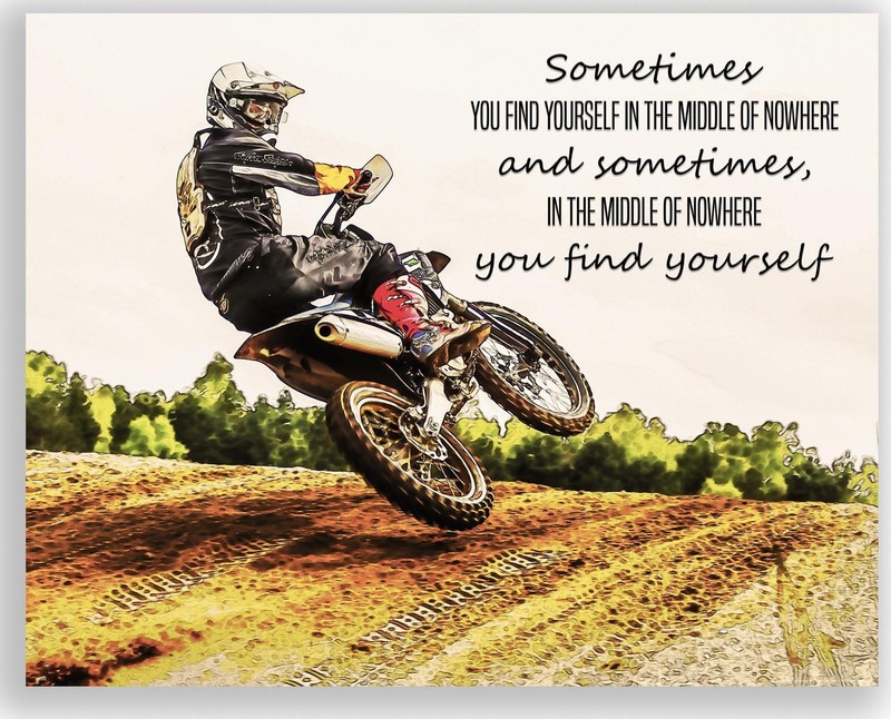 Inspirational Wall Art Co. - Find Yourself - Motocross Fox Moto Gift Teens Di...