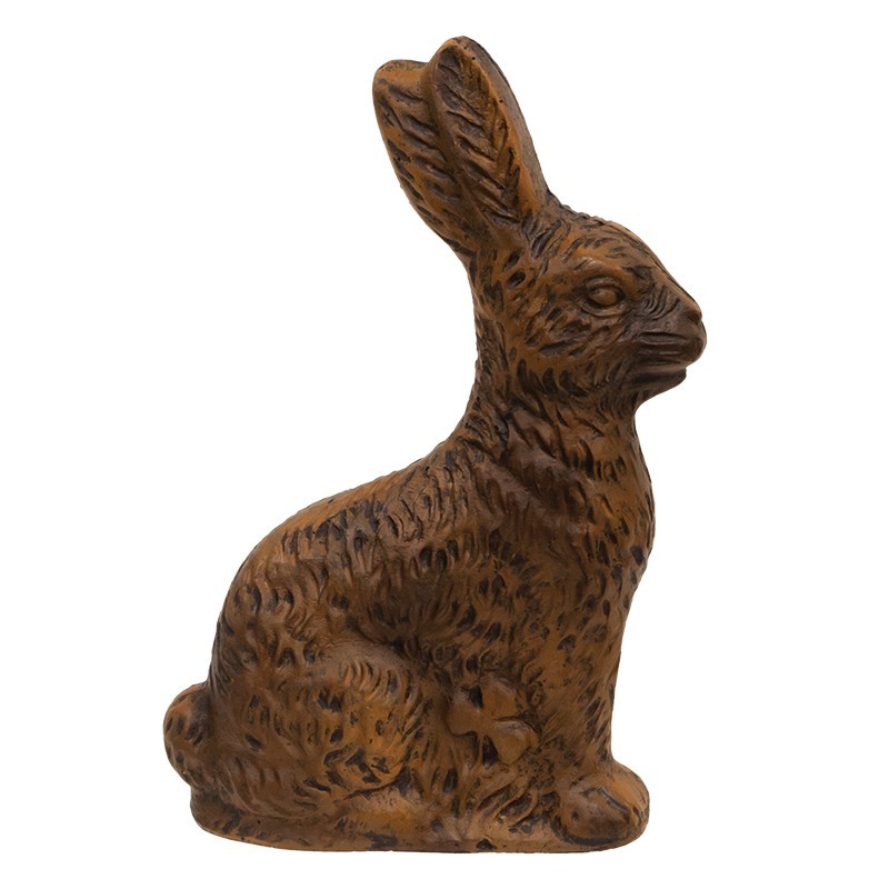 NEW Primitive Bunny Rabbit Chocolate Look Rustic Farmhouse Resin Brown 7.75" H gallery