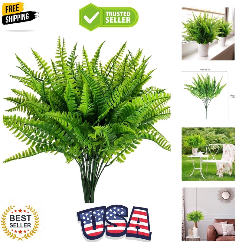 Artificial Boston Fern Plants Bushes Artificial Shrubs Greenery for House Pla…