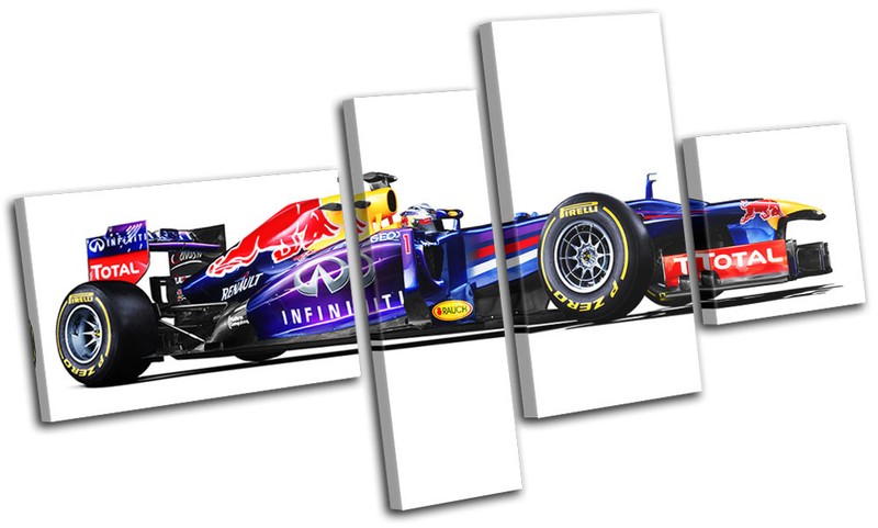 Redbull F1 Racing Garage Cars MULTI CANVAS WALL ART Picture Print