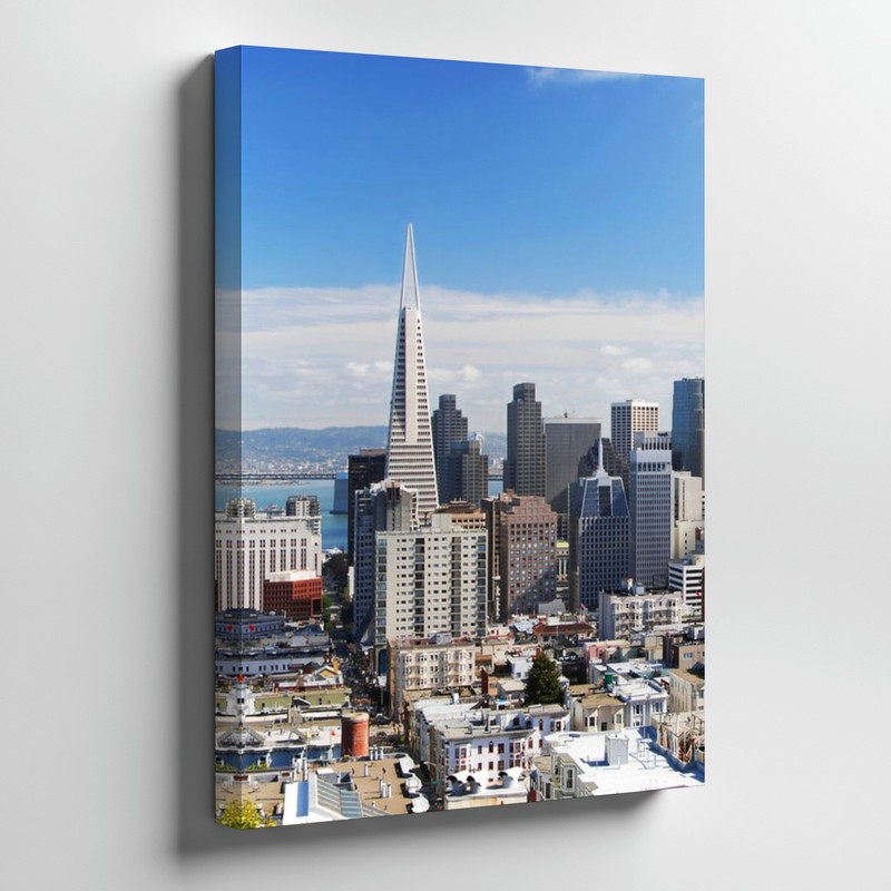 San Francisco City Skyline Canvas Wall Art Urban Landscape Modern Decor Print