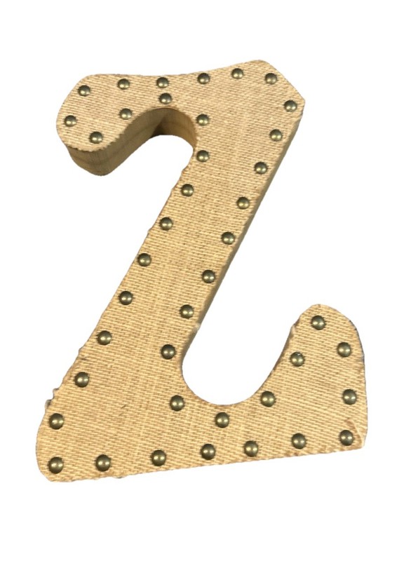 Distressed Solid Wood Letter Z Freestanding Monogram Initial Shelf Decor Country gallery