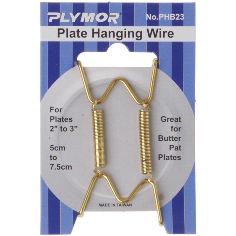 Plymor Shiny Gold Finish Wall Mountable Plate Hanger (For Plates 2″ – 3″)