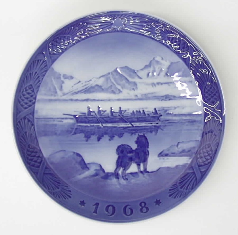 Royal Copenhagen Annual Christmas Plate The Last Umiak – No Box 76009
