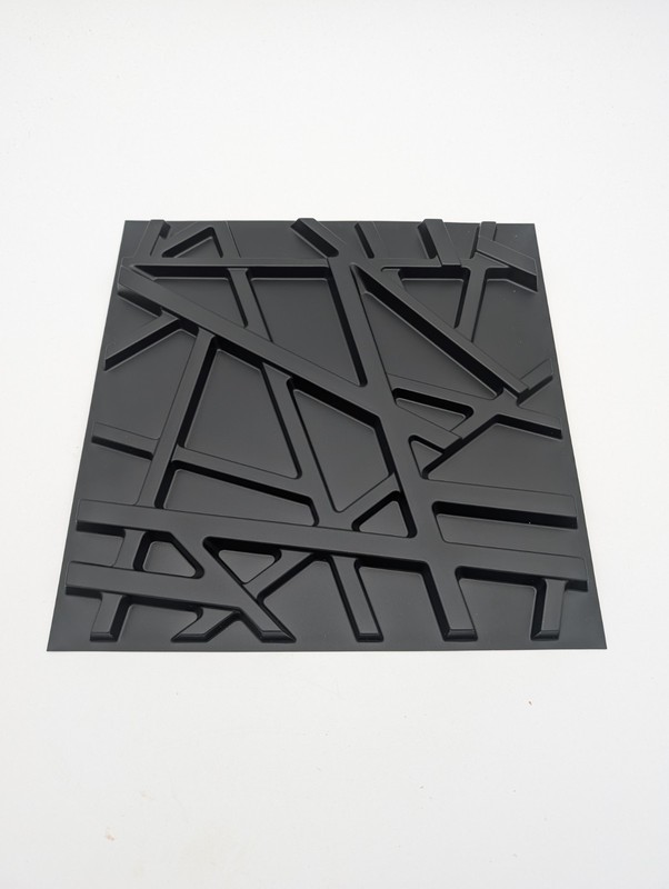 12''x12'' Paintable 3D Wall Panels - Black Accent for Living Room & Gaming 30 Pk gallery