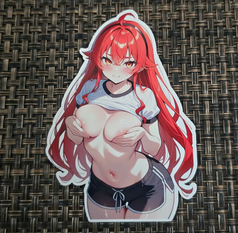 Eris Grayrat Mushoku Tensei kawaii gym fit waifu sticker