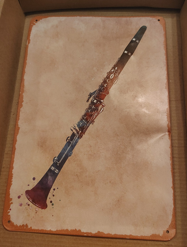 Clarinet Metal Tin Poster Great Gift for Music Lovers High Quality Colors