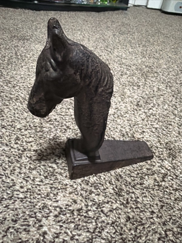 Door Horse Head Cast Iron Vintage Inspired Door Stopper New