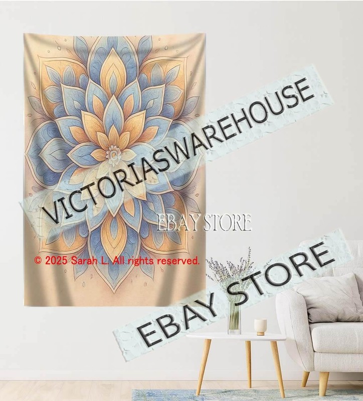 Neutral Mandala Tapestry Soft Decor boho 39X59 in gallery