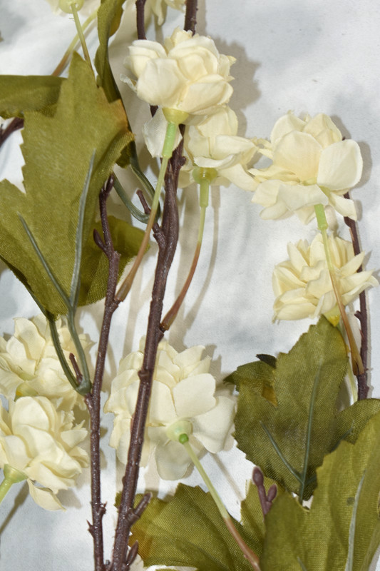 Pottery Barn Faux Ivory Hops Branch Artificial Flowers 42" Stem NEW gallery