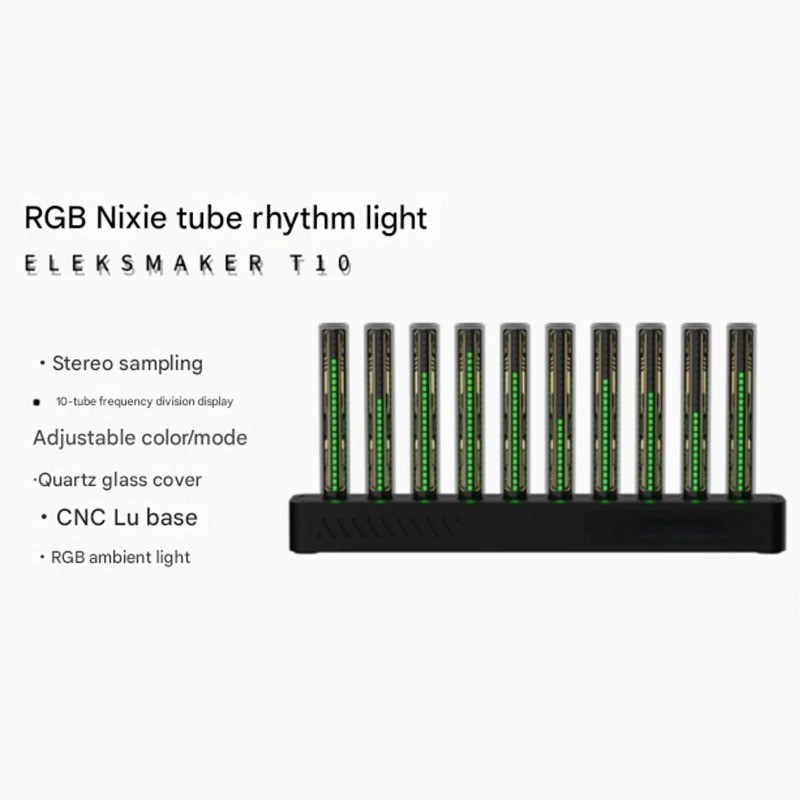 T10 RGB Rhythm Light Retro Pseudo Glow Tube Music Spectrum Light 2025 NEW