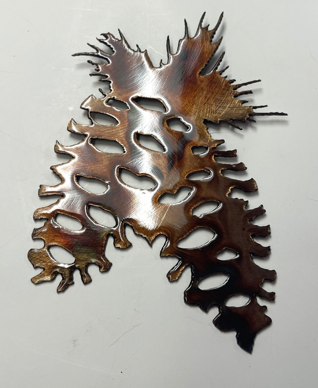 Pine Cone Pair – Metal Wall Art – Copper and Bronzed Plated 7″ x 5″