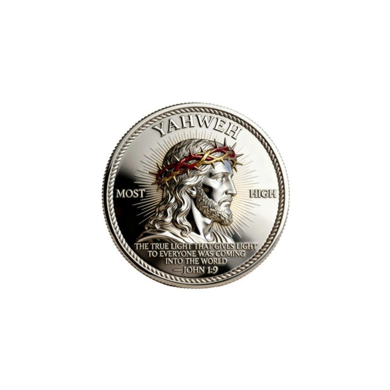 1-5PCS Yahweh–The Living Light Faith Commemorative Coin,Christian Challenge Coin