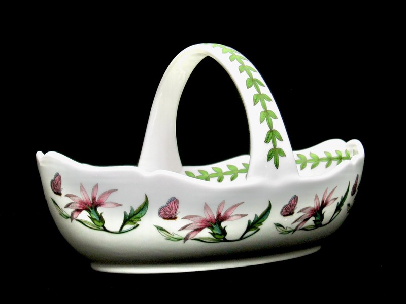 PORTMEIRION BOTANIC GARDEN 9" OVAL BASKET BELLIS PERENNIS DAISY M'S or F'S DAY gallery