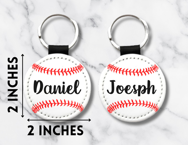 Handmade Custom Personalized Baseball Key chain, Name Tag, Bag Tag team gifts gallery