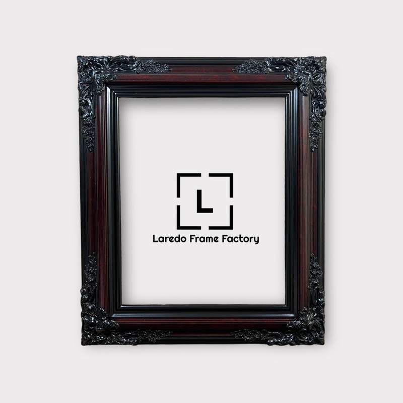 22 x 28In Stock-Traditional compo XL ornate corners wood frame,CHERRYWOOD finish gallery