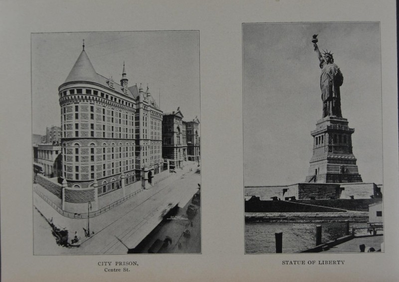 Antique New York City 1904 Art Print Statue of Liberty Subway System Wall Art