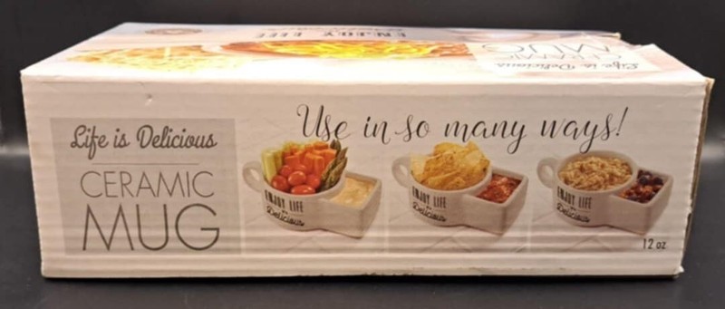 Life is Delicious Ceramic Mug + Side Holder ~12oz Mug~ Dishwasher Microwave Safe gallery