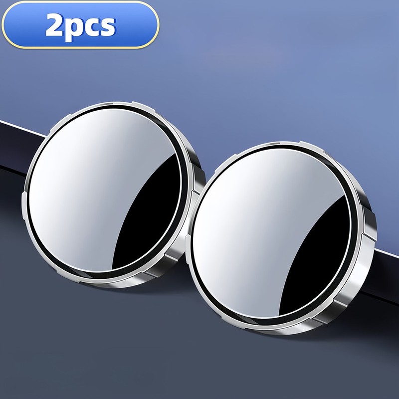 2Pcs Rear View Mirror Blind Spot Mirrors Round HD Glass Side for Car Convex 360°