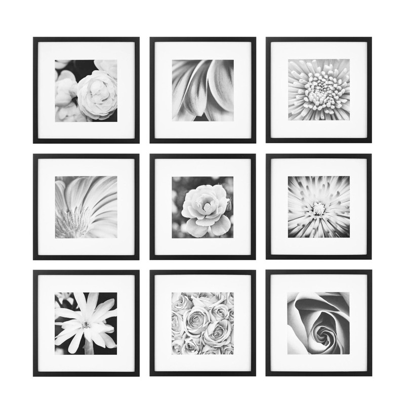 Black Picture Frames, 18" x 18" (Set of 9) by FXO·JYVO gallery