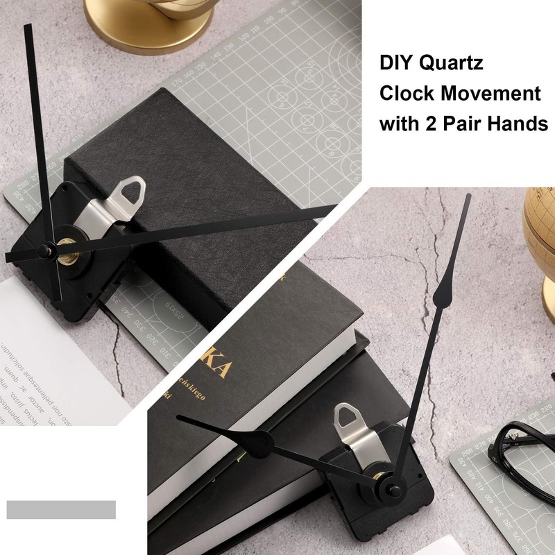 Hicarer Clock Movement Mechanism High Torque Long Shaft Black gallery