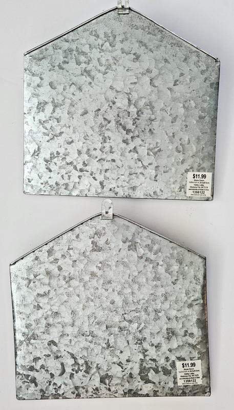 Galvenized Metal Silver Wall Envelope Pockets 12" x 11.6" Hobby Lobby Set of 2 gallery
