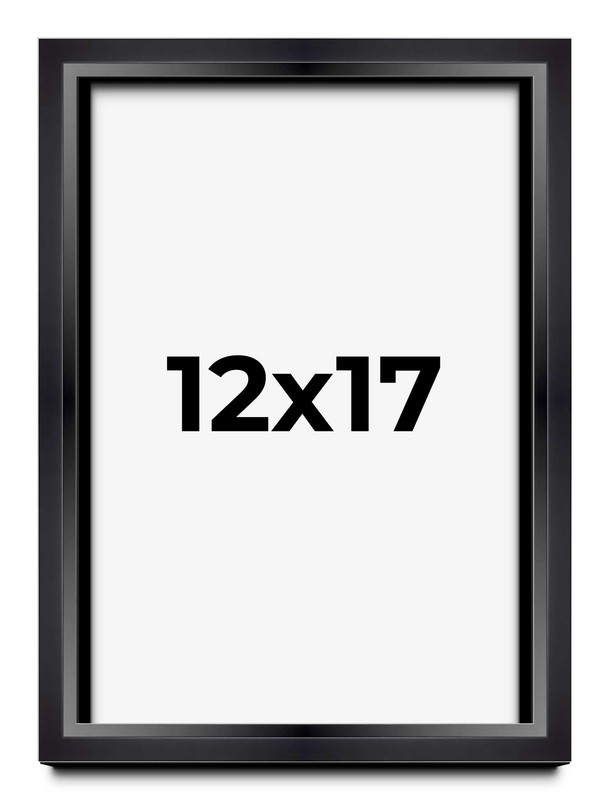 12×17 Shadow Box Frame Black | 1.25 inches Deep Real Wood Contemporary Shadowbox