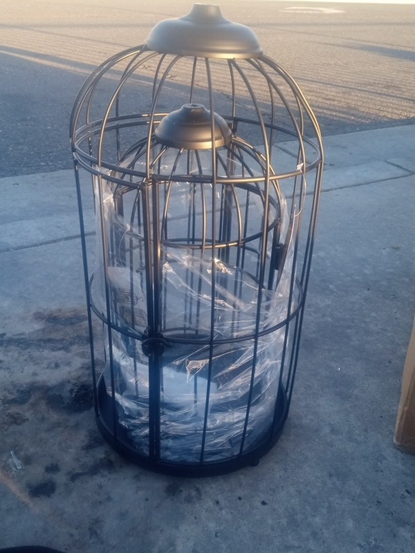 Decorative Plantable Birdcage Wire Basket Set Of Two
