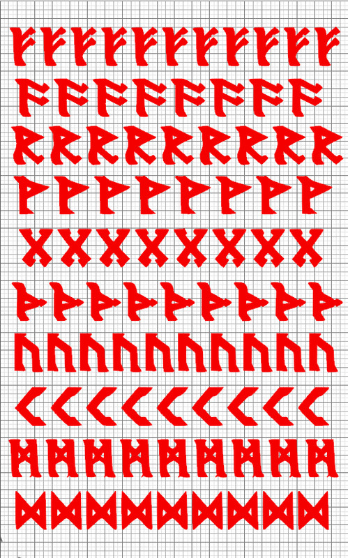 5″ x 8″ Nordic Runes II Vinyl Sticker Sheet Stationary Envelope Decals Symbols