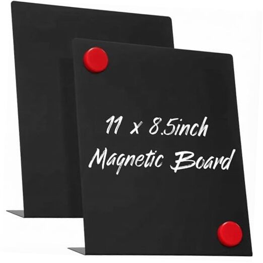 Pcs Magnetic Bulletin Board with Easel Stand Mini 11 x 8.5 Inches 2 Black