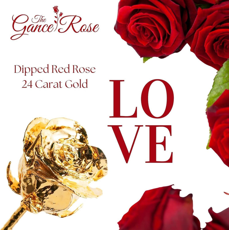 24K Gold Dipped Rose - Antique Preserved Flower for Home Decor & Gifts gallery