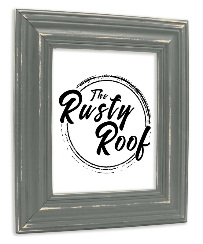 Distressed Walden – Wide Distressed Charcoal Picture Frame – Solid Wood