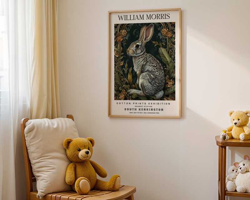 William Morris Cotton Exhibition Animals Wall Art Poster Print WM114_0 gallery