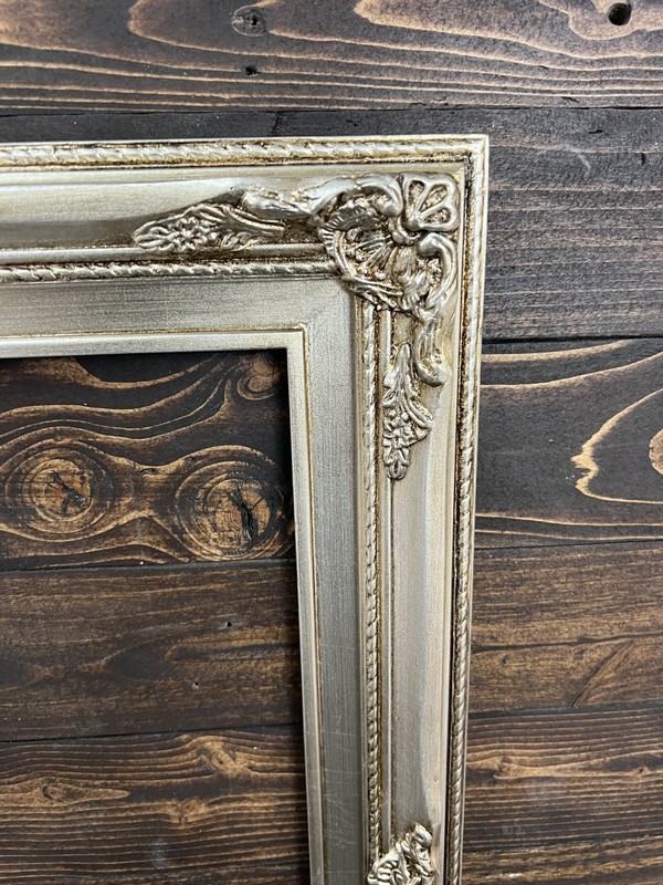 16 x 20 In stock-Classic Style ornate Wood Picture Frame, SILVER LEAF frame gallery