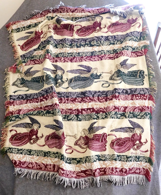 Holiday Time 50”x60” Angelic Trio Throw W/Matching Tote Bag NWT 2004 Made in USA