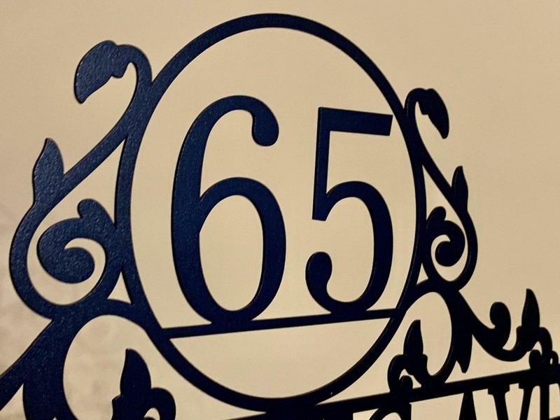 Personalized Metal Address Sign - Custom House Number & Street Name Wall Plaque gallery