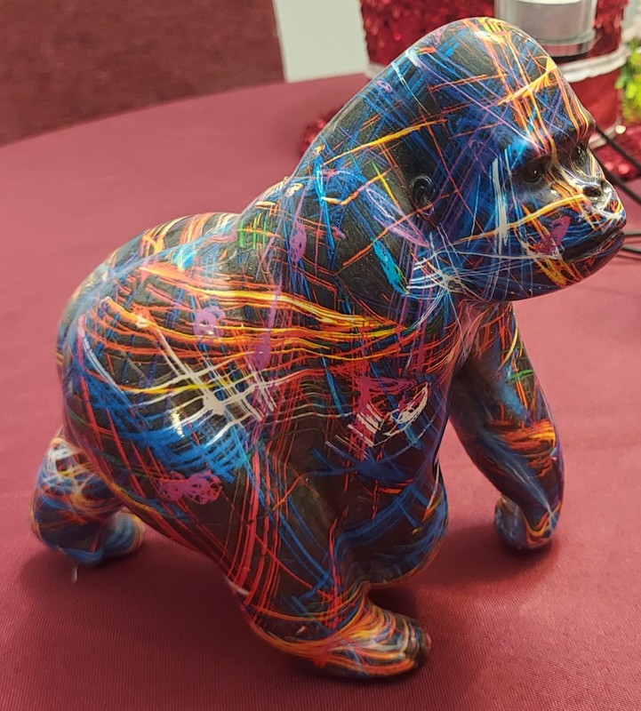 Handpainted Gorilla Figurine statue home decor resin durable gallery