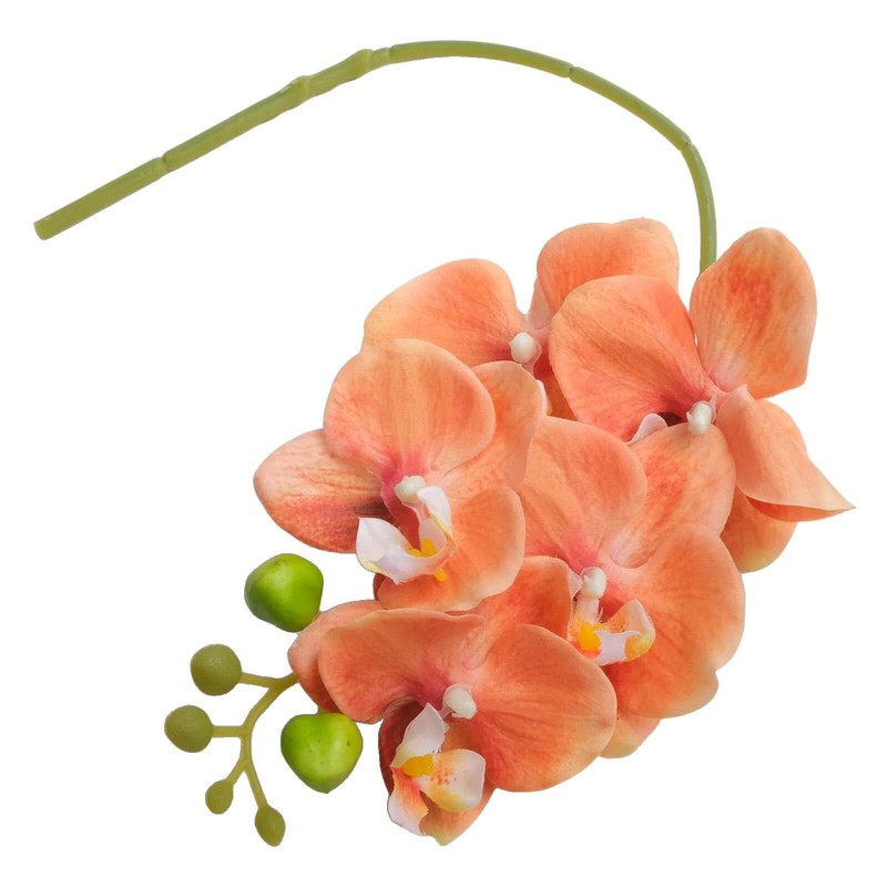 Delicate 17 7 inch Artificial Orchid Flowers Set of 4 Phalaenopsis Stems gallery