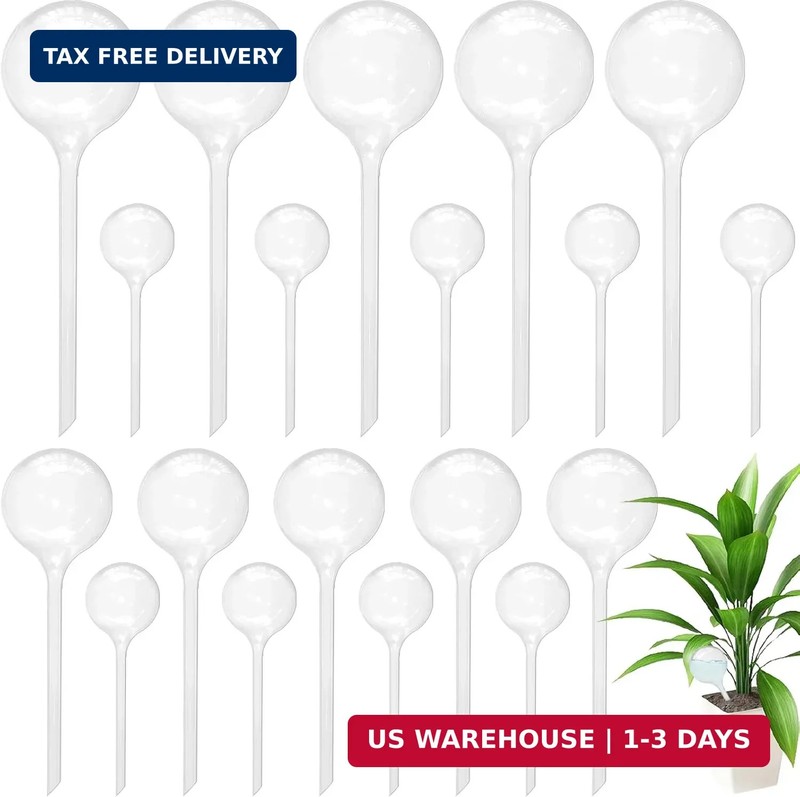 Jgalnim 20 PCS Clear Plant Watering Globes,Plastic Watering Bulbs,Self Watering