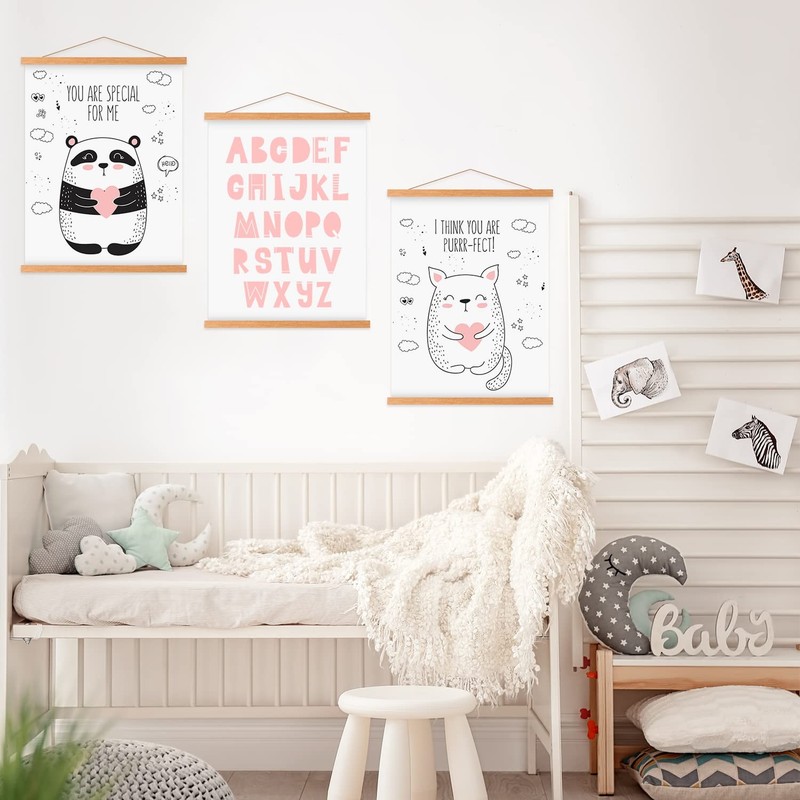 12x16 12x18 12x24 Poster Frame, Magnetic Light Wood Frame Hanger Photo Picutre gallery