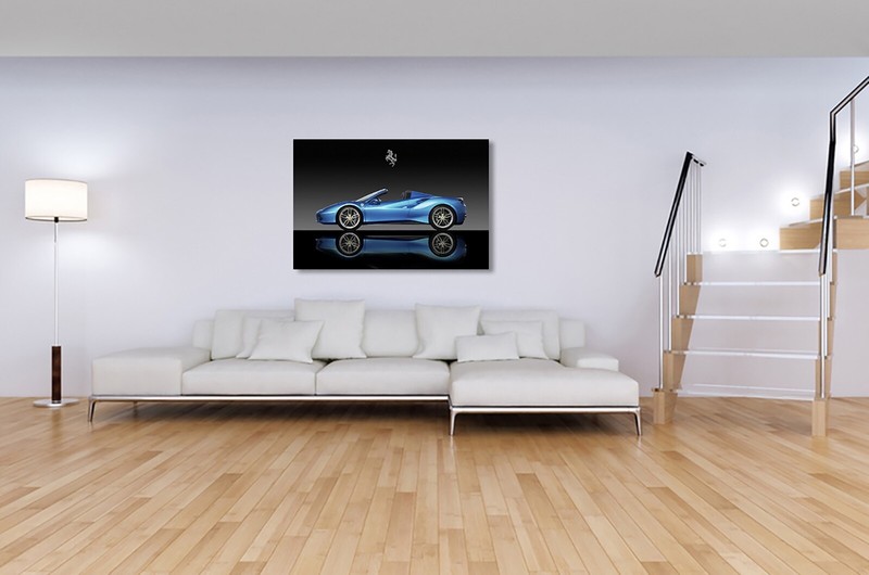 Ferrari 488 Spider Automotive Car Wall Art Giclee Canvas Print Photo gallery