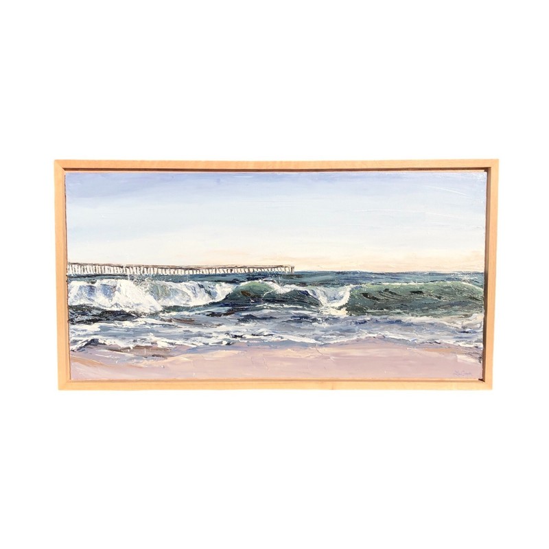 Floating Wood Frame, Natural or Black Gallery Picture Mount for Canvas Art